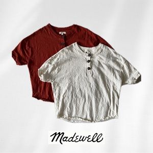 2 Madewell Henley tees